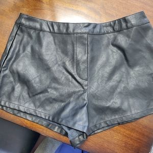 Black vinyl short